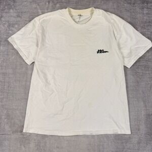 No Fear Shirt Mens Medium White Double Sided Vtg 90s Seatbelt Graphic Streetwear